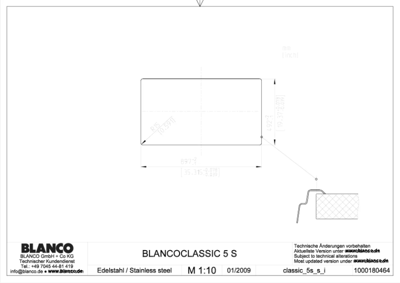Imagen de la primera página del manual del dispositivo CLASSIC 5 S REV