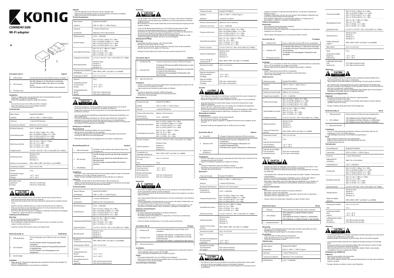 Página nº 1 - Manual de usuario Konig CSWNDN150N