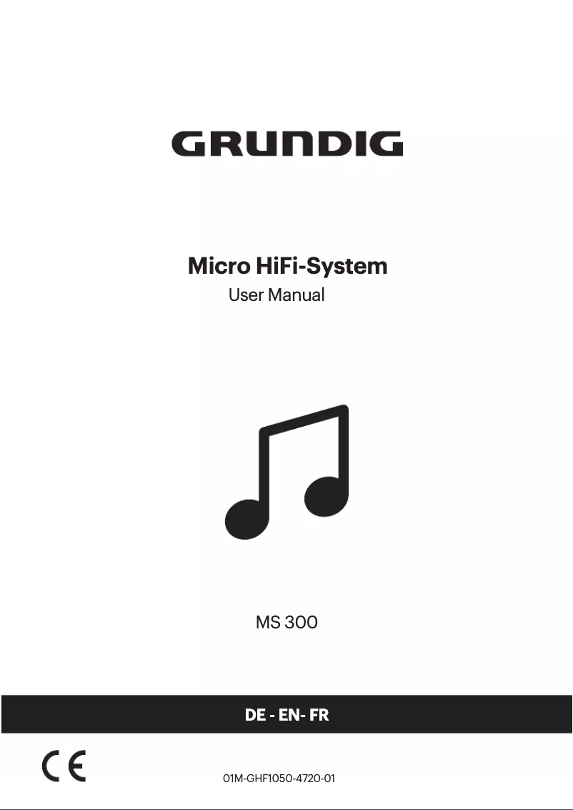 Página 1 del manual Manual de usuario Grundig MS 300