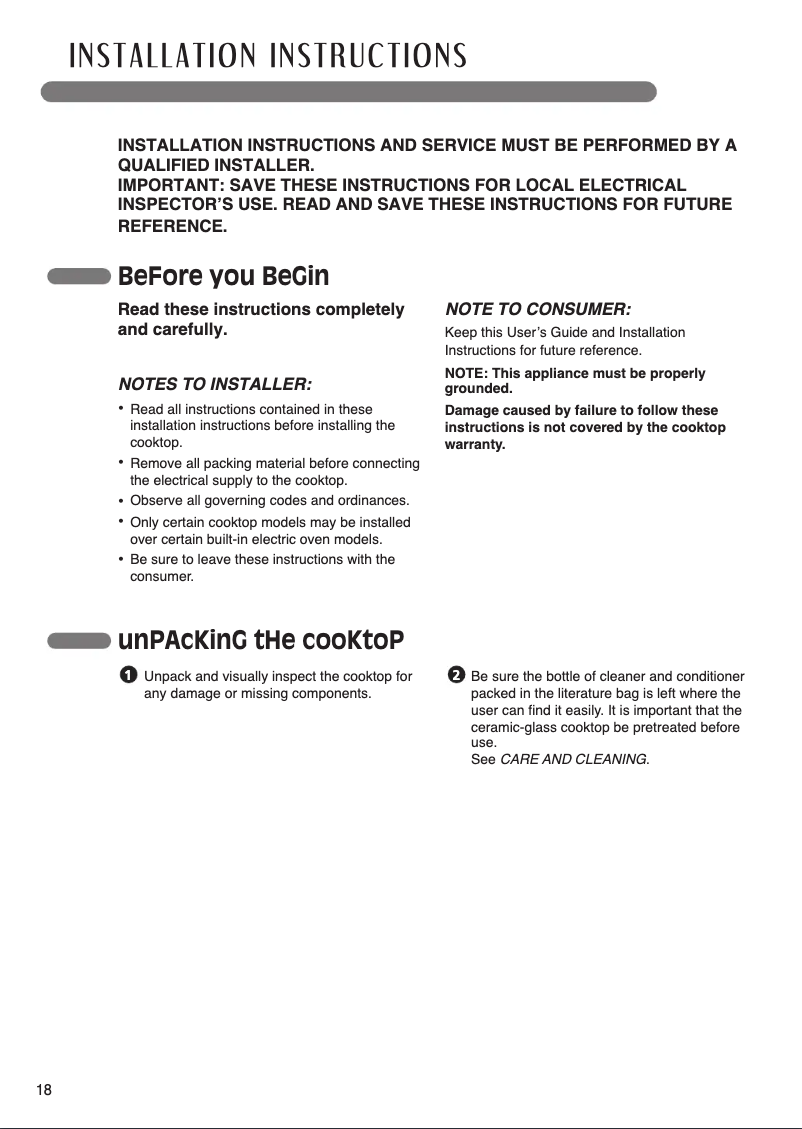 Imagen de la primera página del manual del dispositivo LCE3010SB