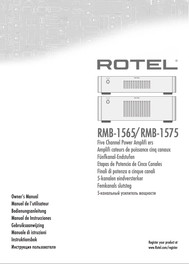 Página nº 1 - Manual de usuario Rotel RMB-1575