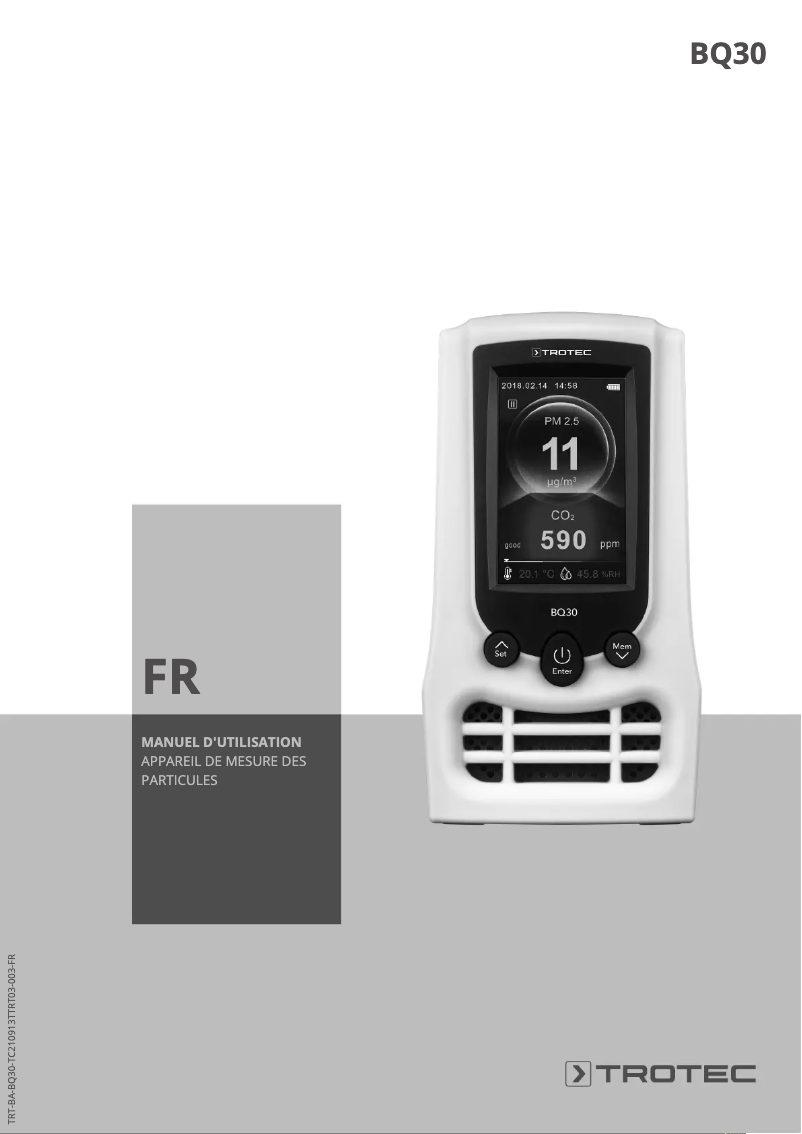 Imagen de la primera página del manual del dispositivo BQ30