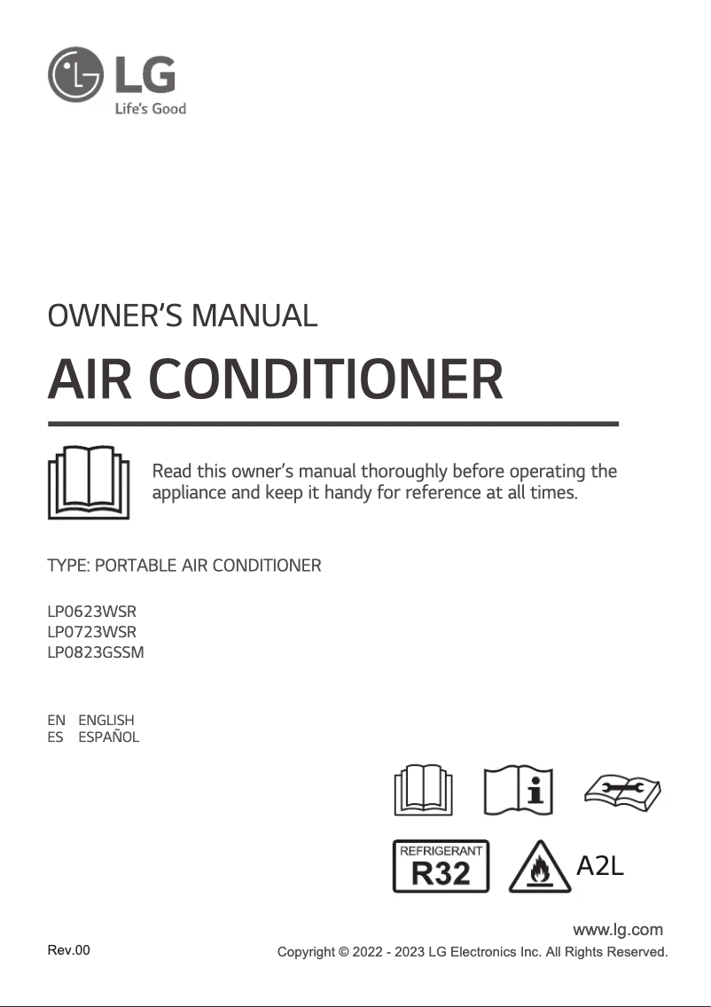 Página 1 del manual Manual de usuario LG LP0723WSR