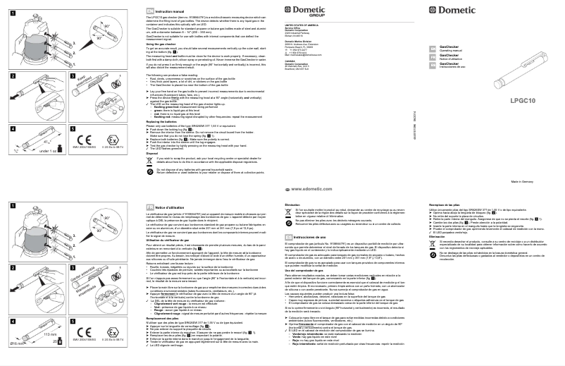 Página nº 1 - Manual de usuario Dometic LPGC10