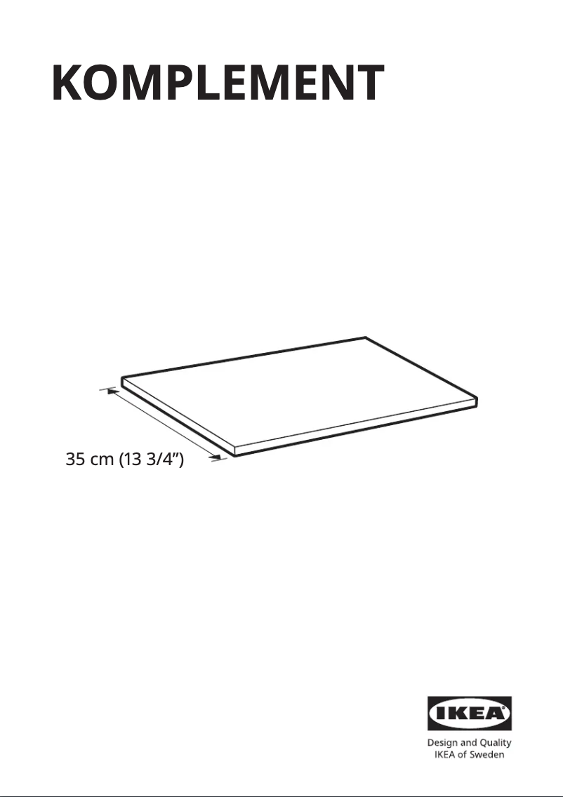 Imagen de la primera página del manual del dispositivo KOMPLEMENT 105.773.84
