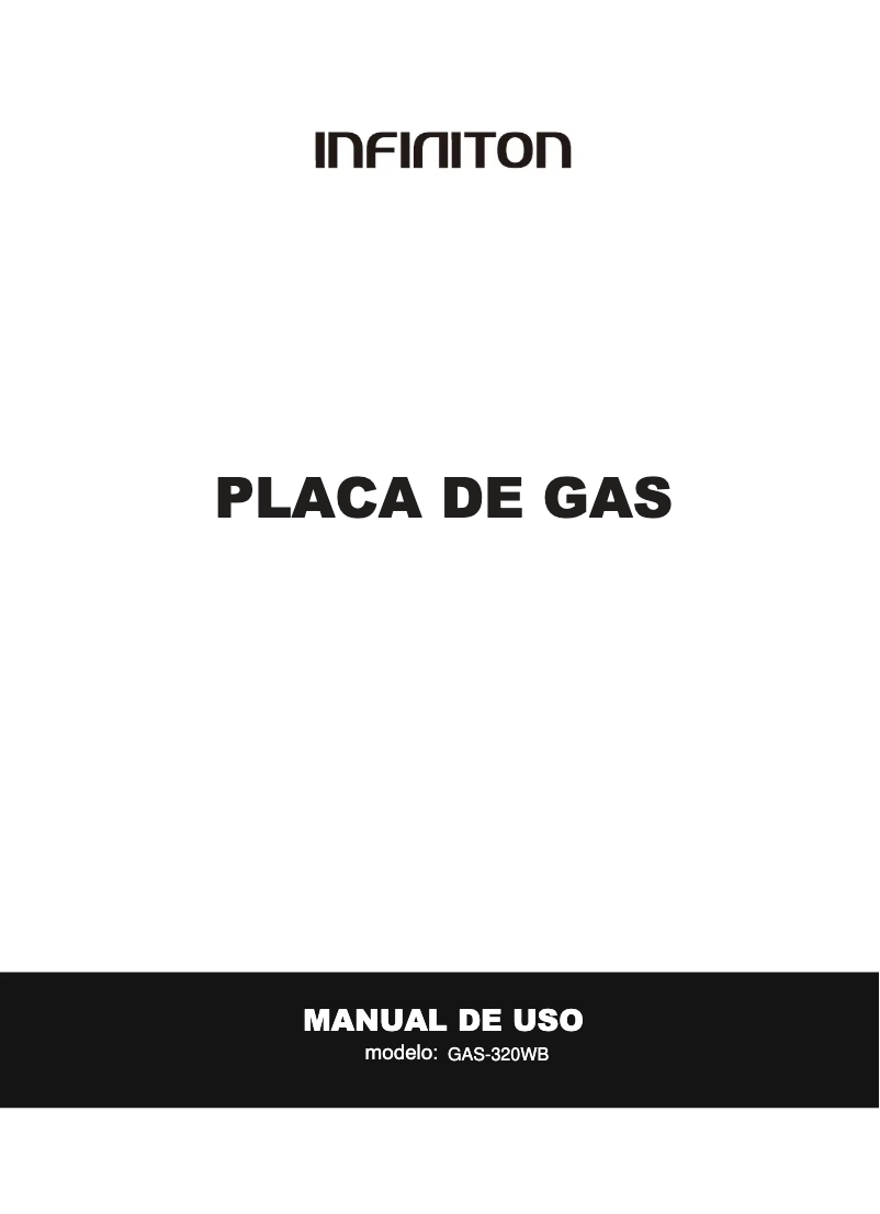 Página 1 del manual Manual de usuario Infiniton GAS-320WB