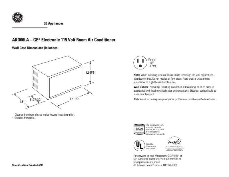 Imagen de la primera página del manual del dispositivo AKQ06LA