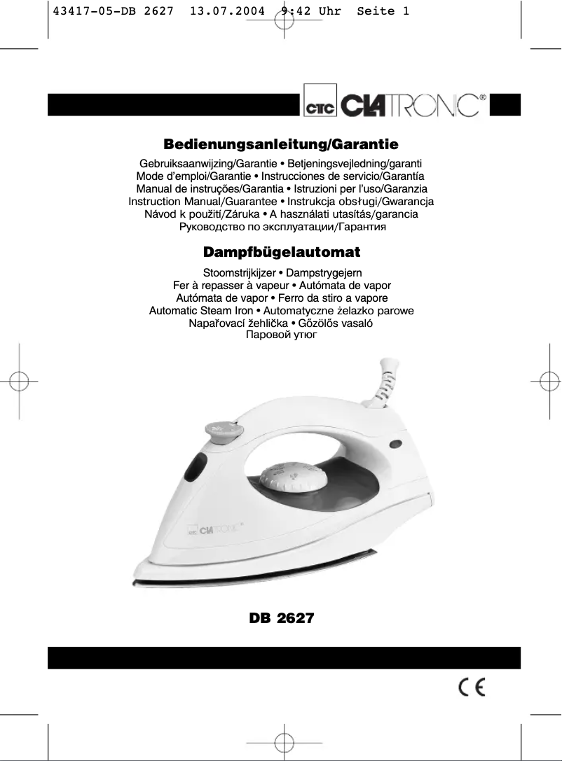 Página nº 1 - Manual de usuario Clatronic DB 2627