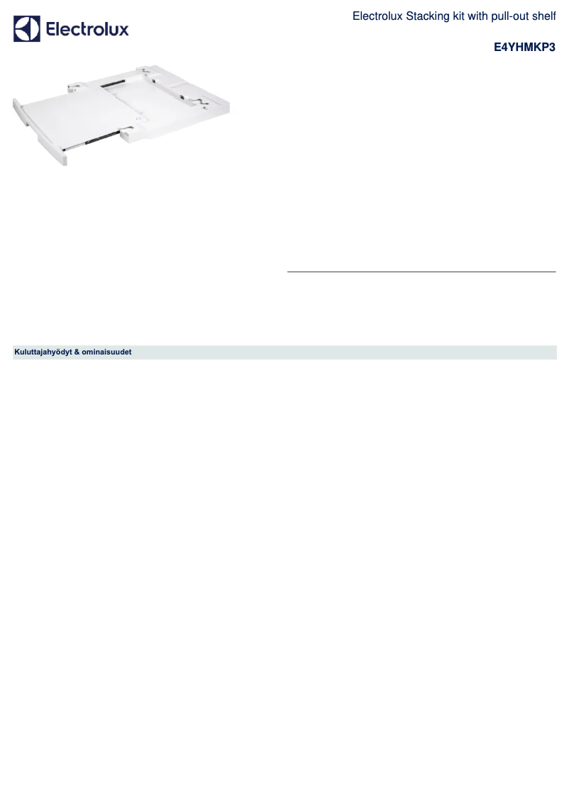 Página nº 1 - Folleto Electrolux E4YHMKP3