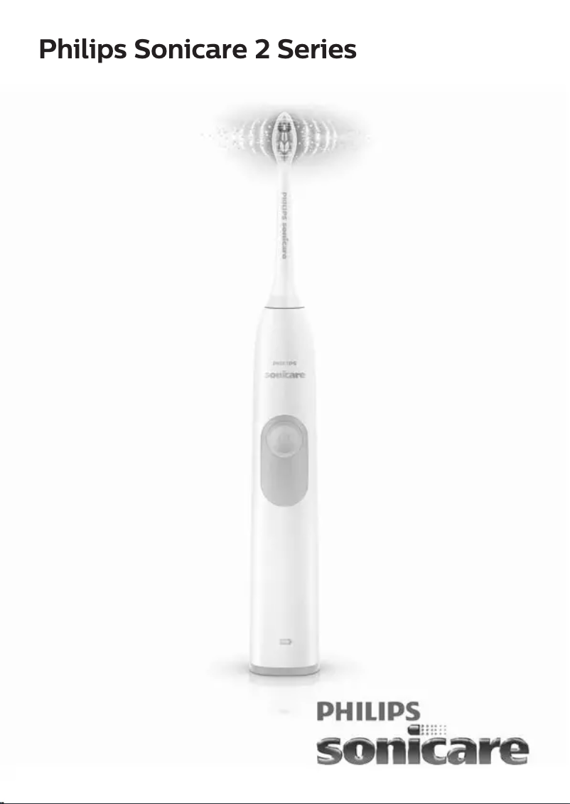 Imagen de la primera página del manual del dispositivo Sonicare 2 Series plaque control HX6222