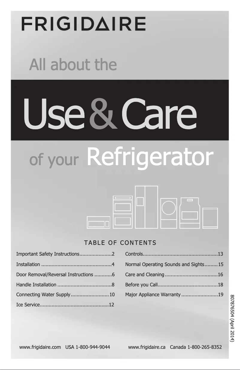 Imagen de la primera página del manual del dispositivo FFHT1614Q