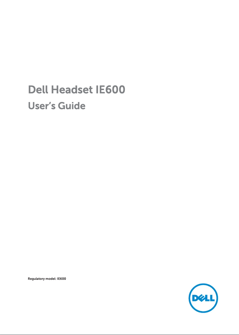 Página 1 del manual Manual de usuario Dell IE600