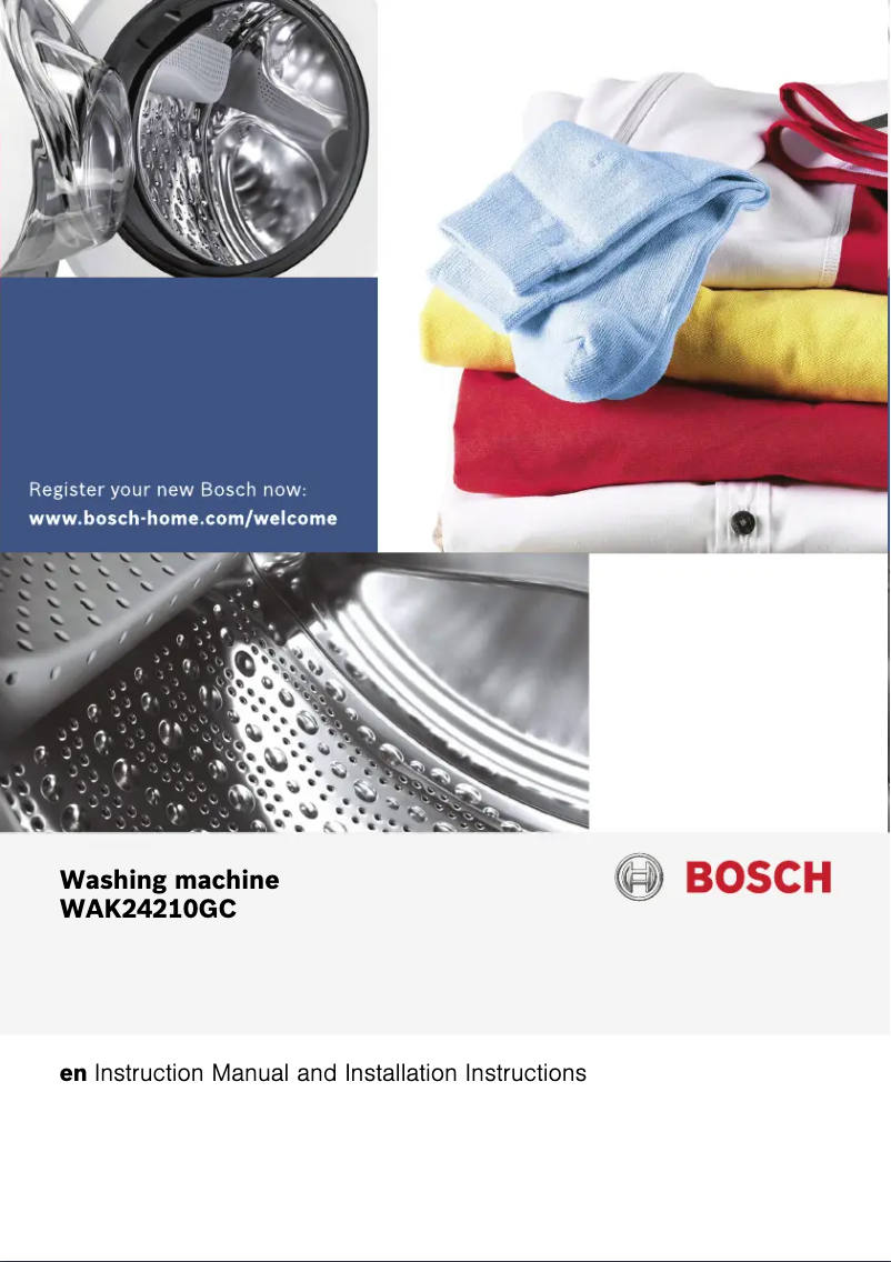 Página 1 del manual Manual de usuario Bosch WAK24210GC