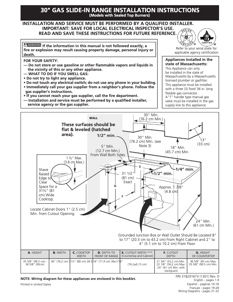 Imagen de la primera página del manual del dispositivo FGS365EC
