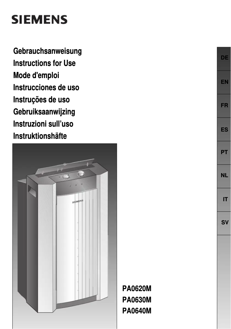 Imagen de la primera página del manual del dispositivo PA 0640 M