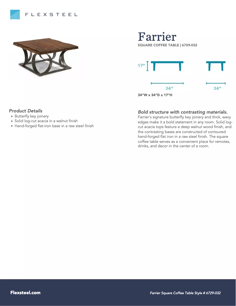 Página 1 del manual Manual de usuario Flexsteel Farrier 6729-032