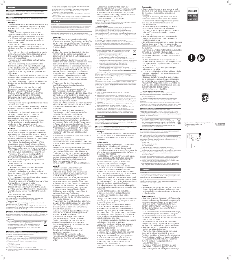 Página 1 del manual Manual de usuario Philips Viva Collection HR2657