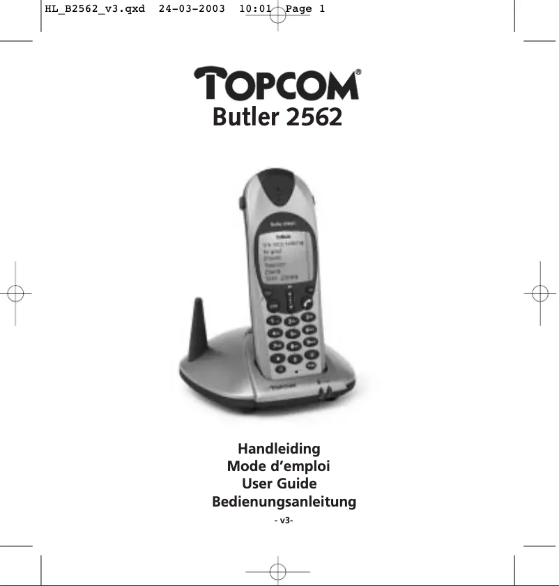 Página 1 del manual Manual de usuario Topcom Butler 2562
