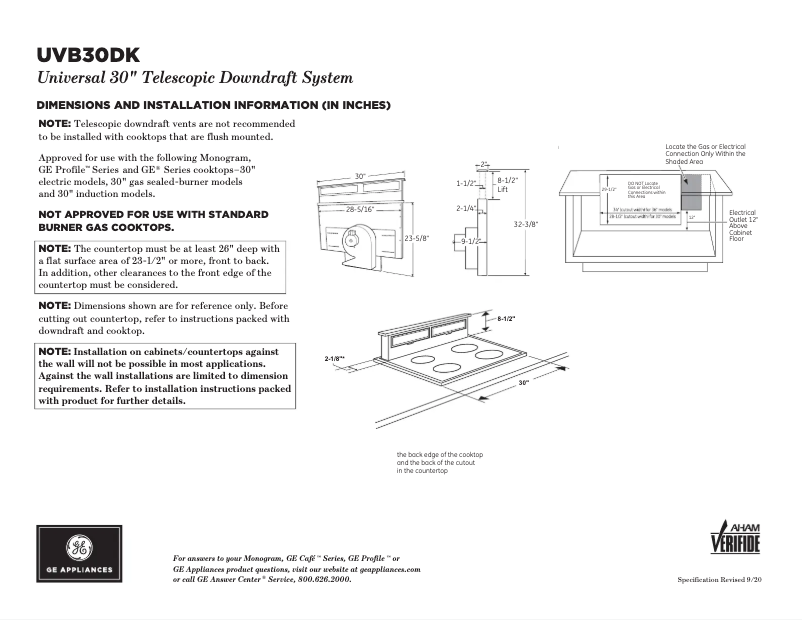Imagen de la primera página del manual del dispositivo UVB30DKBB