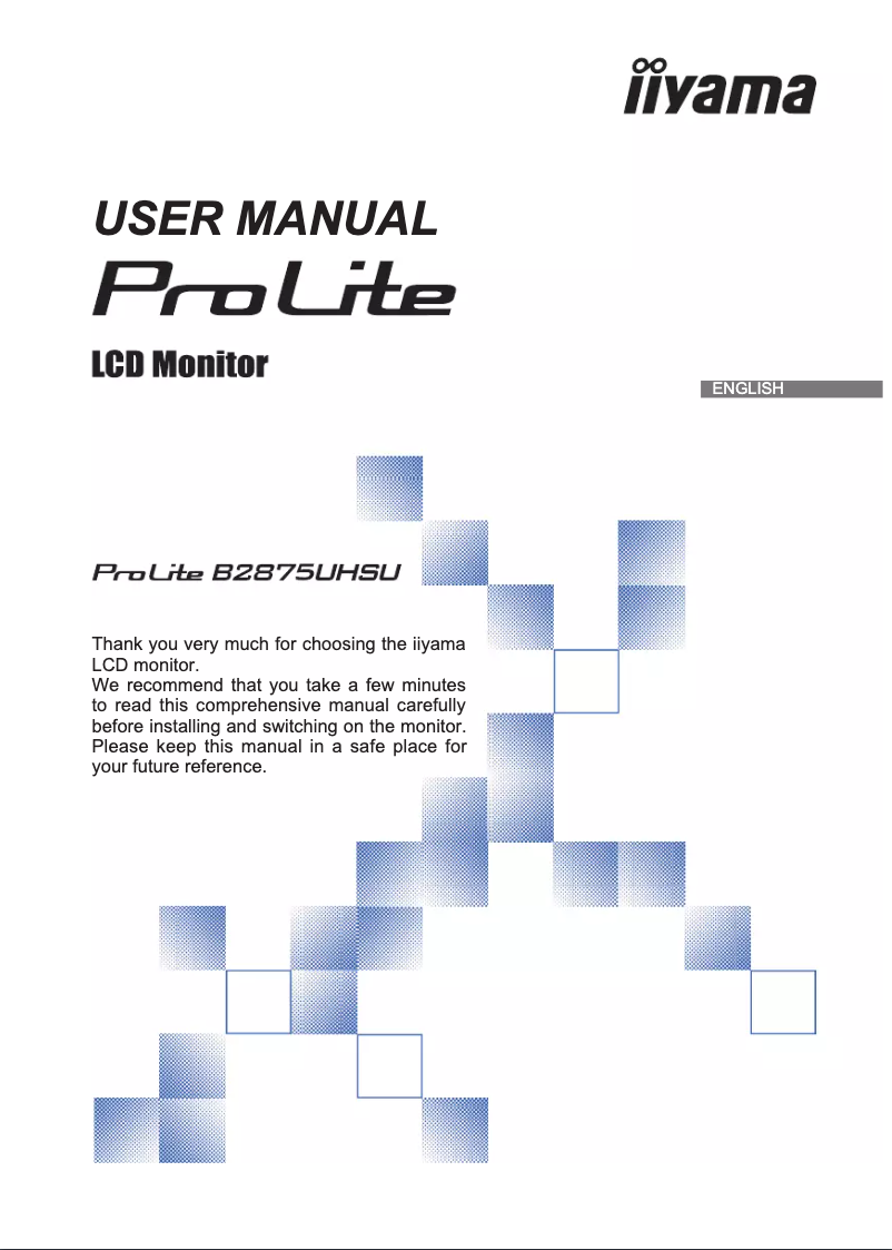 Página nº 1 - Manual de usuario Iiyama ProLite B2875UHSU-B1