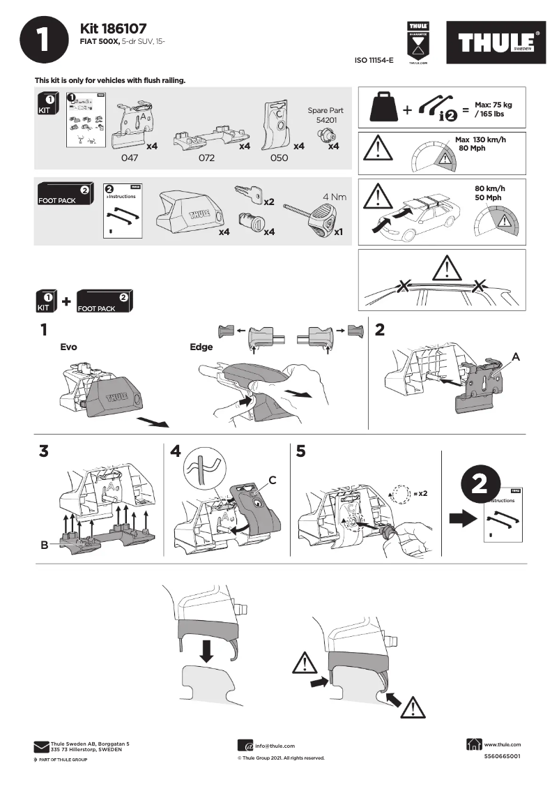 Imagen de la primera página del manual del dispositivo Kit 186107