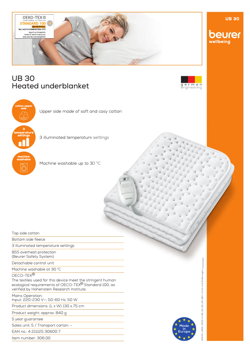 Imagen de la primera página del manual del dispositivo UB 30