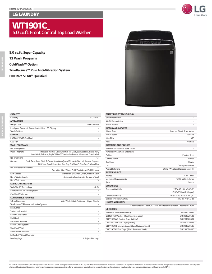 Imagen de la primera página del manual del dispositivo WT1901C