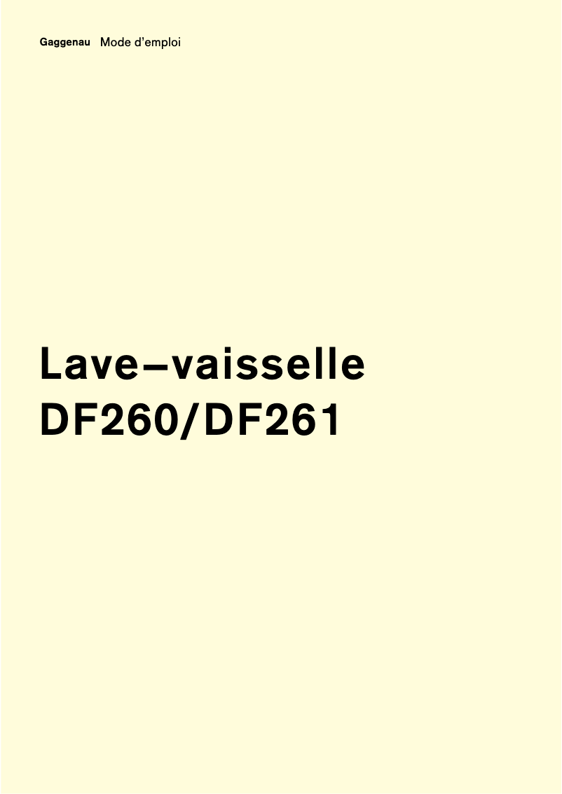 Imagen de la primera página del manual del dispositivo DF260261