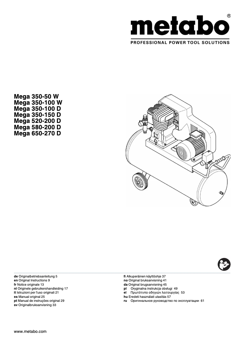 Imagen de la primera página del manual del dispositivo Mega 520-200 D