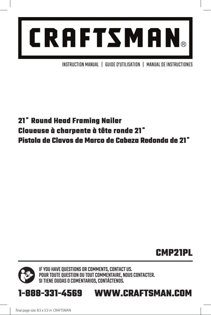 Imagen de la primera página del manual del dispositivo CMP21PL