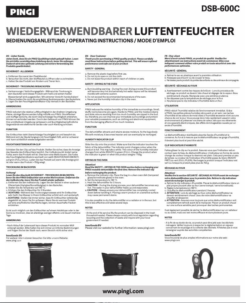 Imagen de la primera página del manual del dispositivo DSB-600C