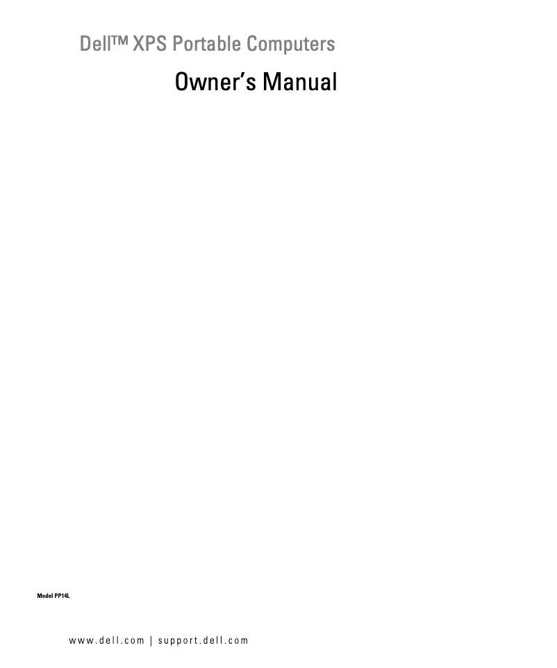 Página 1 del manual Manual de usuario Dell XPS M170