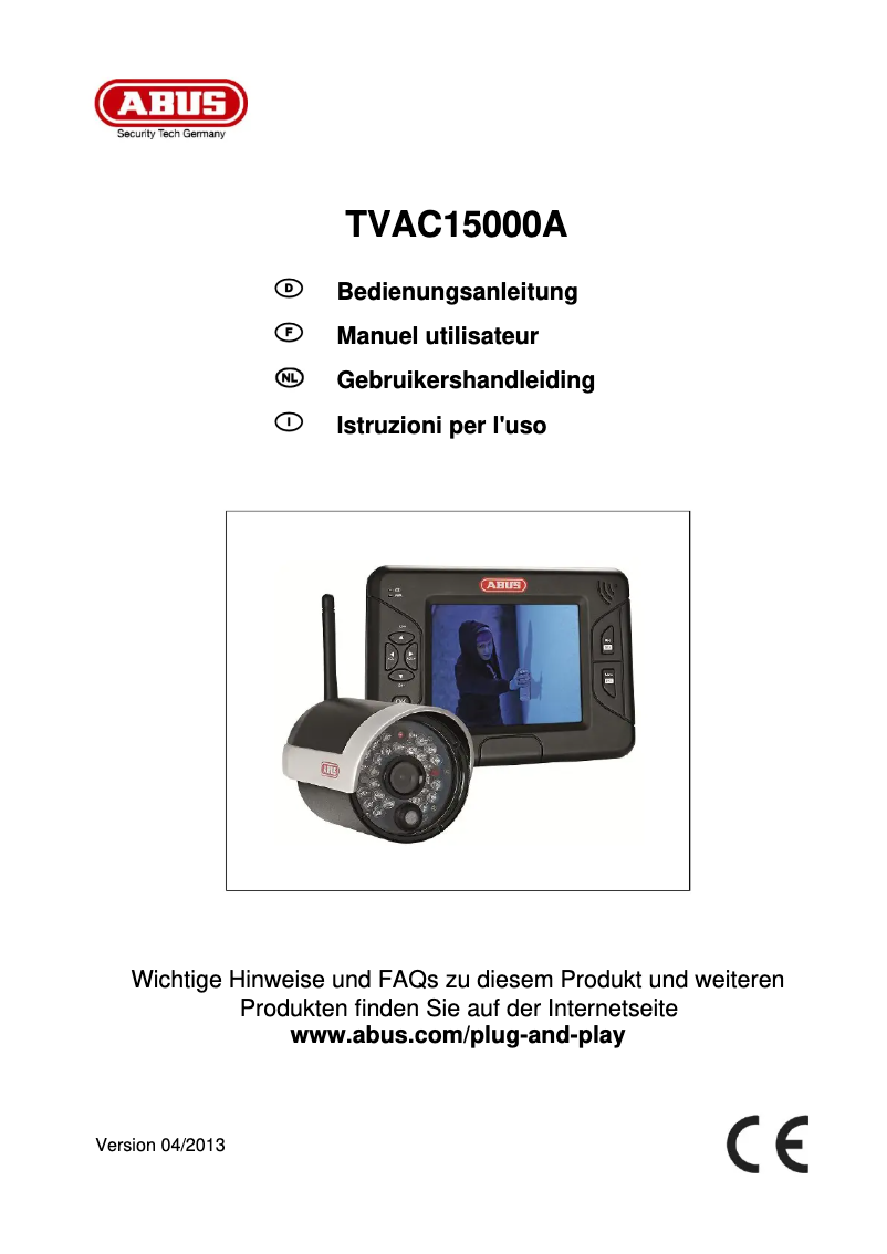 Imagen de la primera página del manual del dispositivo TVAC15000A