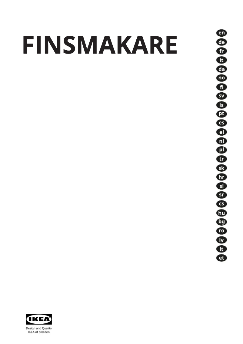 Página 1 del manual Manual de usuario Ikea FINSMAKARE 303.921.91