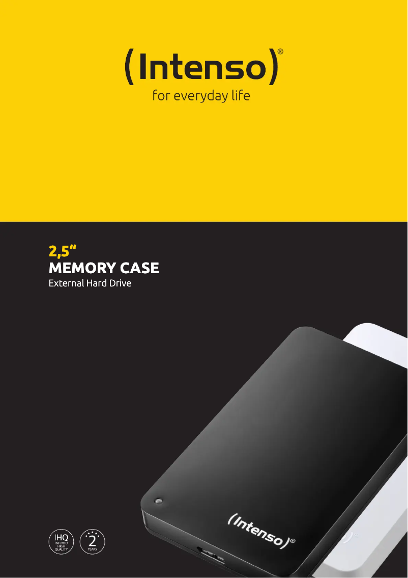 Página 1 del manual Ficha técnica Intenso 2,5" memory case