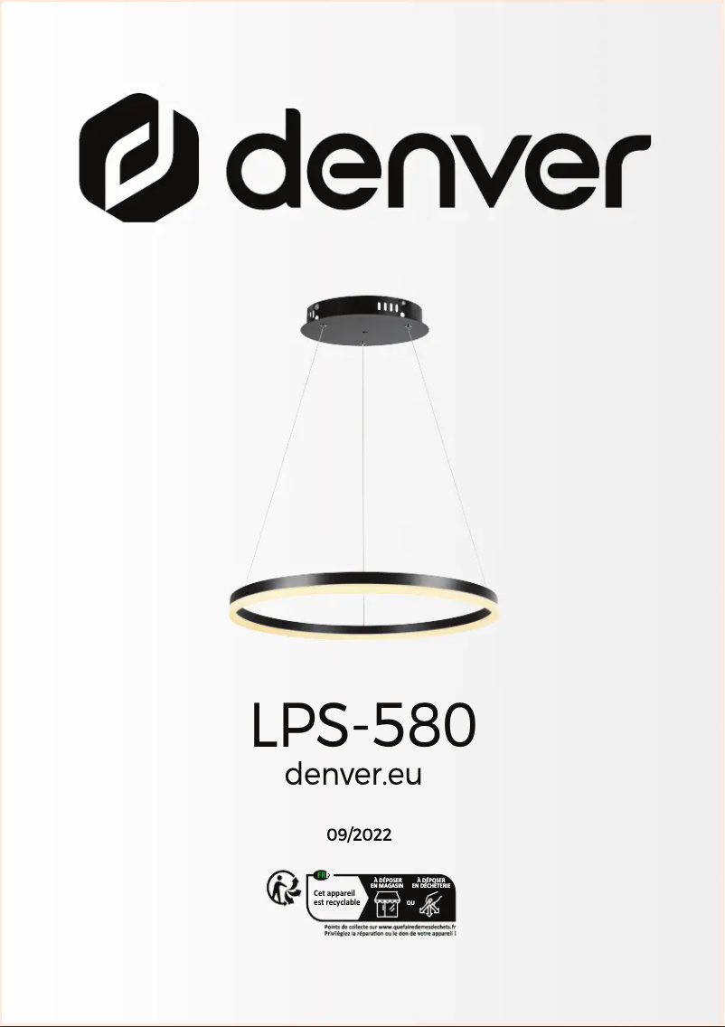 Imagen de la primera página del manual del dispositivo LPS-580