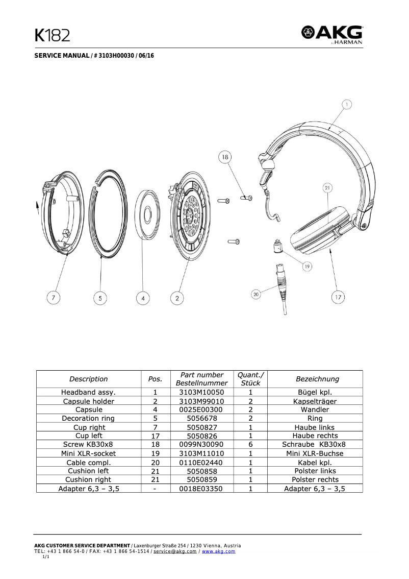 Imagen de la primera página del manual del dispositivo K182