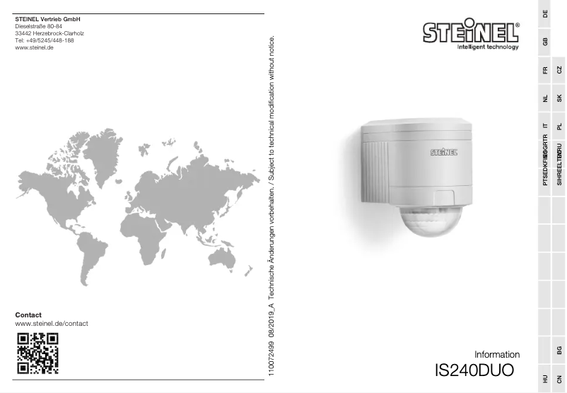 Imagen de la primera página del manual del dispositivo ST 602819