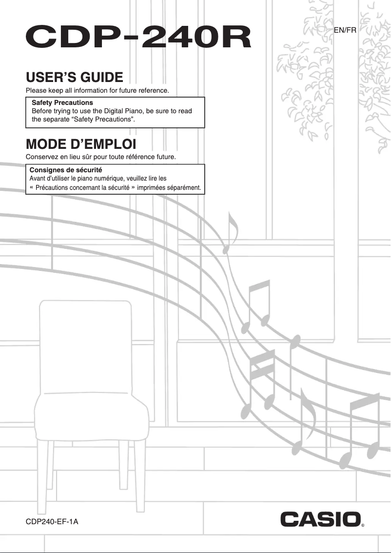 Página 1 del manual Manual de usuario Casio CDP-240R