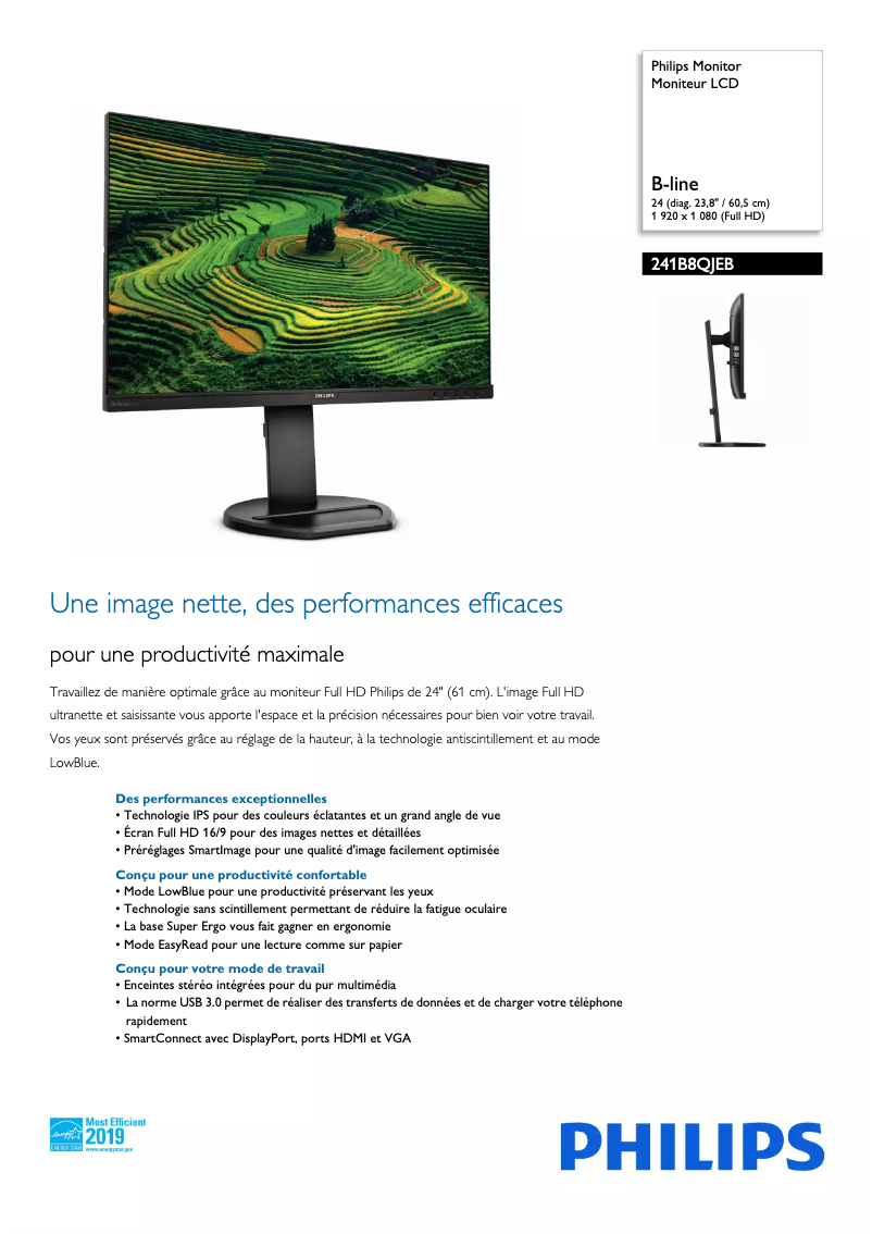 Imagen de la primera página del manual del dispositivo Brilliance 241B8QJEB