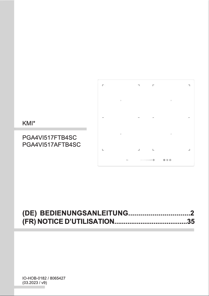 Imagen de la primera página del manual del dispositivo KMI 13321 A