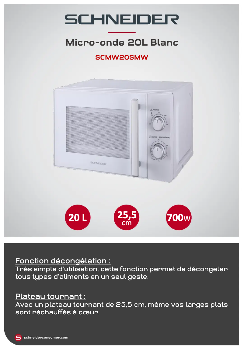 Página 1 del manual Ficha técnica Schneider SCMW20SMW