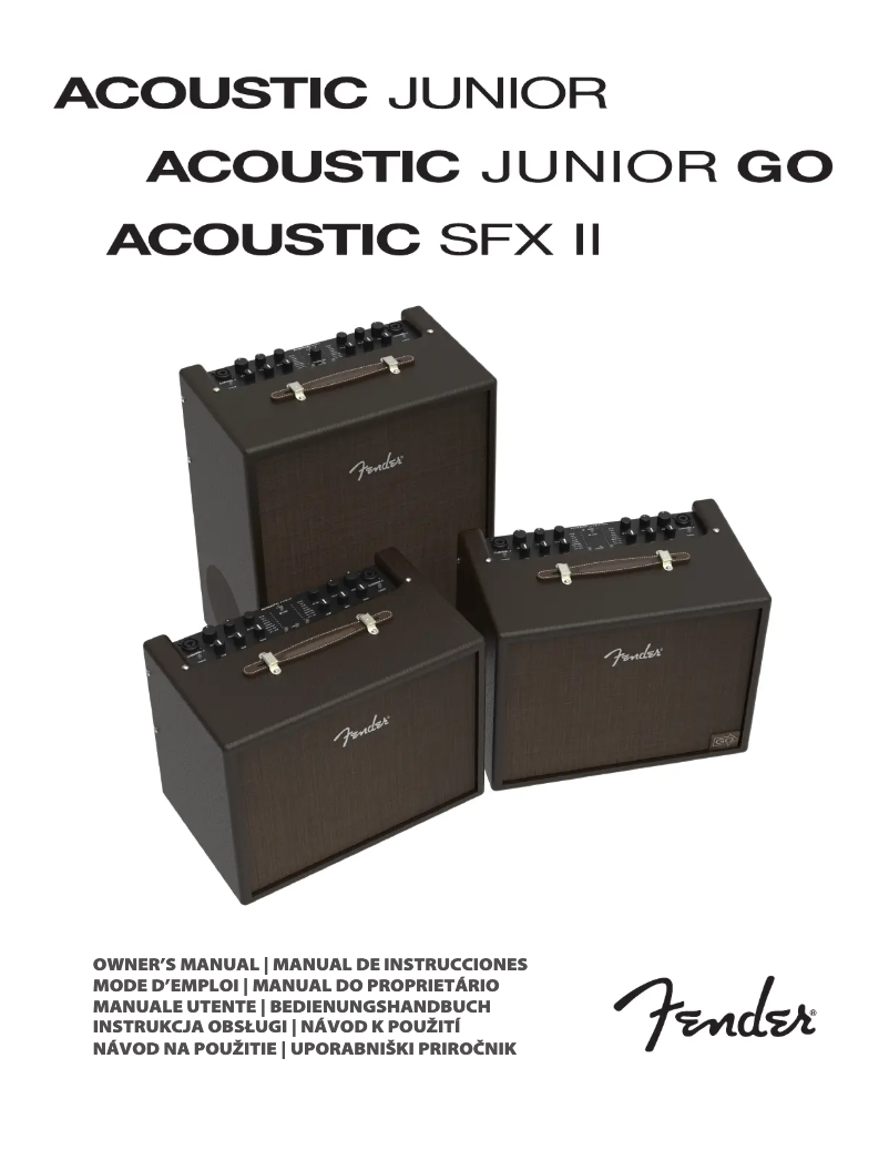 Imagen de la primera página del manual del dispositivo Acoustic SFX II