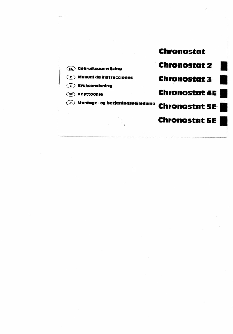 Imagen de la primera página del manual del dispositivo Chronostat5E