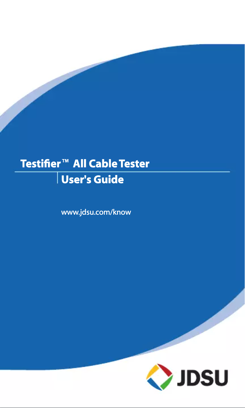 Página 1 del manual Manual de usuario JDSU TP350