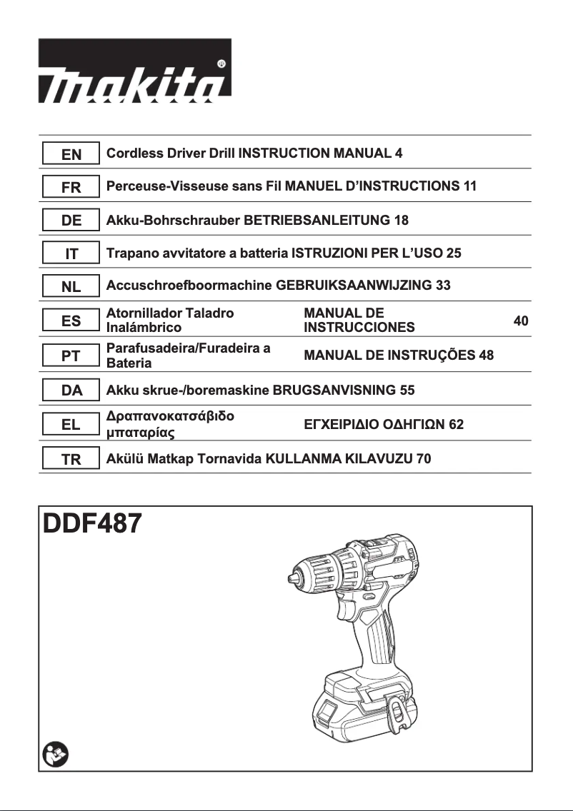 Imagen de la primera página del manual del dispositivo DDF487