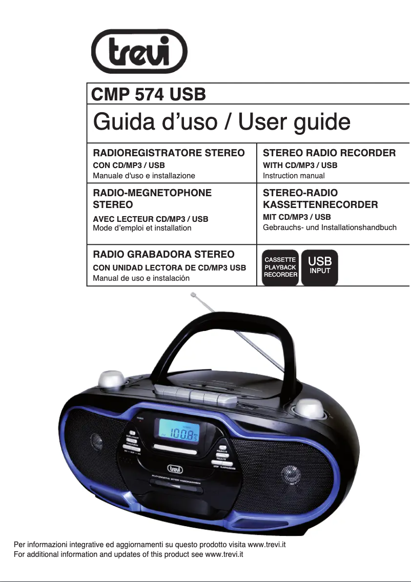 Página nº 1 - Manual de usuario Trevi CMP 574 USB