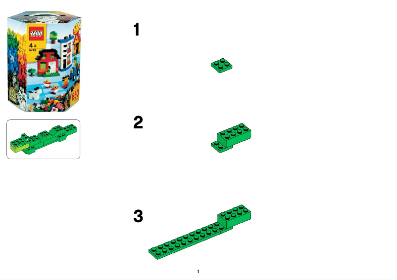 Página 1 del manual Manual de usuario Lego ® Creative Building Kit