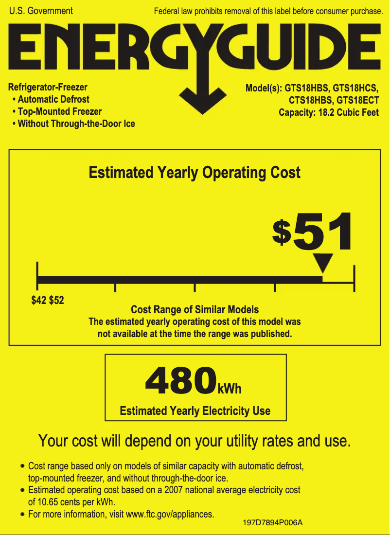 Imagen de la primera página del manual del dispositivo GTS18HCSWW