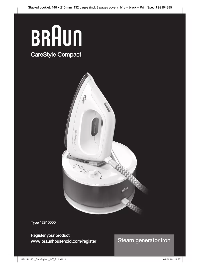 Página 1 del manual Manual de usuario Braun CareStyle Compact IS 2058 BK